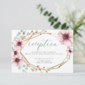 EMPFANG | Frische Frühlingsblumen und Blätter Einladung (Stehend Vorderseite)