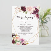 Empfang für den Blumenbezug in goldgeometrischer B Einladung (Stehend Vorderseite)