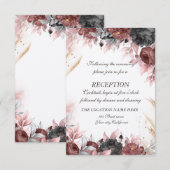 Empfang für die Blume der Wasserfarbe im Herbst Einladung (Vorne/Hinten)
