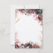 Empfang für die Blume der Wasserfarbe im Herbst Einladung (Rückseite)