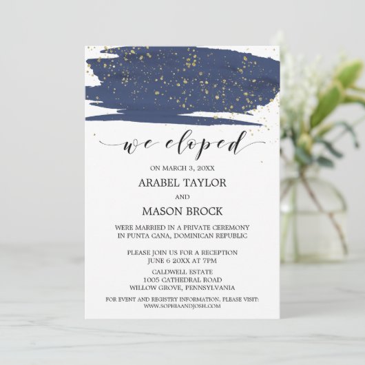 Empfang für die Marine und die Goldene Eloption Einladung (Stehend Vorderseite)