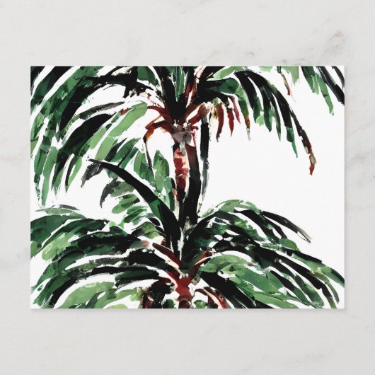 Empfang für Hochzeitsfeiern am Strand mit gemalten Begleitkarte (Rückseite)