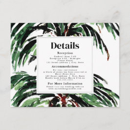 Empfang für Hochzeitsfeiern am Strand mit gemalten Begleitkarte