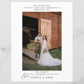 Empfang für Hochzeitsfeiern - Einladung zum Budget (Rückseite)