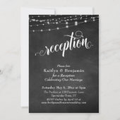 Empfang für Typografie-Khalkboard-Leuchten Einladung (Vorderseite)