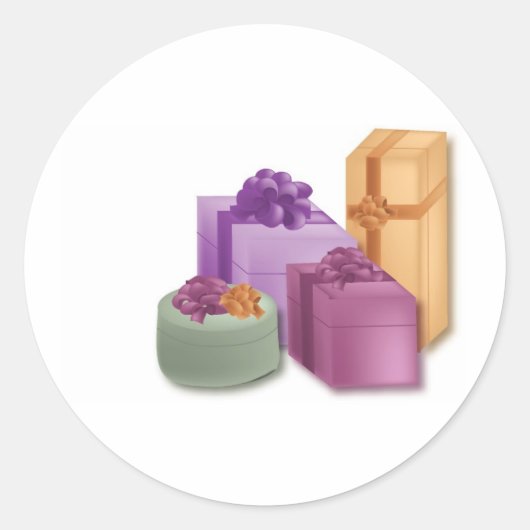 Empfang Geschenke Runder Aufkleber (Vorderseite)