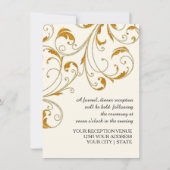 Empfang Glam Old Hollywood Regency Black Krawatte Einladung (Rückseite)