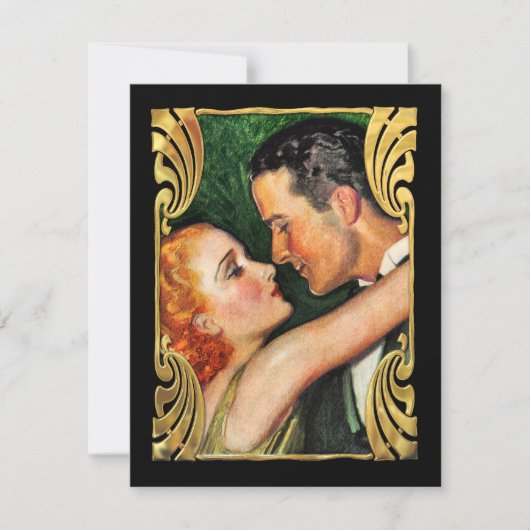 Empfang Green Gold Deko Vintag Hollywood (Vorderseite)