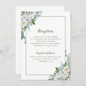 Empfang Hochzeit Wasserfarbene Wasserwelt Elegant Begleitkarte (Vorne/Hinten)