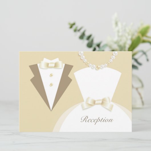 Empfang-Hochzeitskarte Einladung (Stehend Vorderseite)