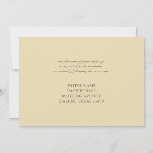 Empfang-Hochzeitskarte Einladung (Rückseite)