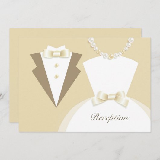 Empfang-Hochzeitskarte Einladung (Vorne/Hinten)