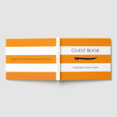 Empfang in Orange und Weiß Gästebuch (Voll)