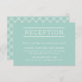 EMPFANG INSERT einfache, moderne Pastelminze Einladung (Vorne/Hinten)