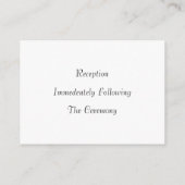 Empfang-Karte Begleitkarte (Rückseite)