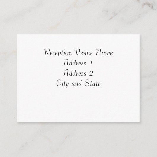 Empfang-Karte Begleitkarte (Vorderseite)