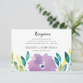 Empfang-Karte für Blumenblütenblütenblütenblütenbl Einladung (Stehend Vorderseite)