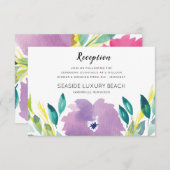 Empfang-Karte für Blumenblütenblütenblütenblütenbl Einladung (Vorne/Hinten)