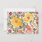 Empfang-Karte für botanische Blütenmalerei Einladung (Rückseite)