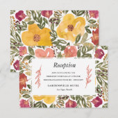 Empfang-Karte für botanische Blütenmalerei Einladung (Vorne/Hinten)