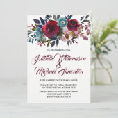 Empfang-Karte für die Färbung von Rotem Flor Einladung (Stehend Vorderseite)