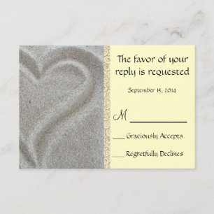 Empfang-Karte für Hochzeiten am Strand RSVP Karte