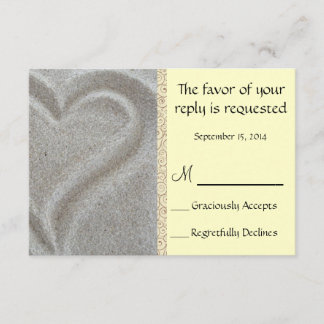 Empfang-Karte für Hochzeiten am Strand RSVP Karte