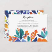 Empfang-Karte für lebendige Blumenblüten Einladung (Vorne/Hinten)