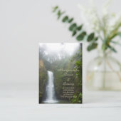 Empfang-Karte für Wasserfälle Begleitkarte (Stehend Vorderseite)