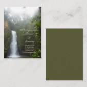 Empfang-Karte für Wasserfälle Begleitkarte (Vorne/Hinten)