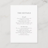 Empfang-Karte mit Foliendaten Begleitkarte (Vorderseite)