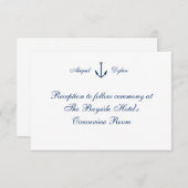 Empfang-Karten "Anchors Away" Einladung (Vorne/Hinten)