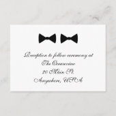 Empfang-Karten "Double Bow Krawatte" Begleitkarte (Vorderseite)