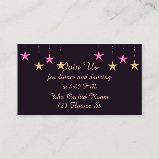 Empfang-Karten für arabische Nächte Begleitkarte (Vorderseite)