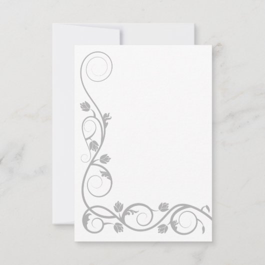 Empfang-Karten für benutzerdefinierte Silver Wirbe Einladung (Rückseite)