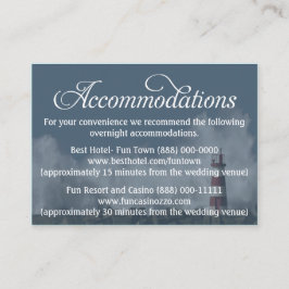 Empfang-Karten für Leuchtturmunterkünfte Begleitkarte