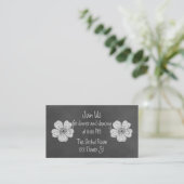 Empfang-Karten für Wild-Weiße Rosen Begleitkarte (Stehend Vorderseite)