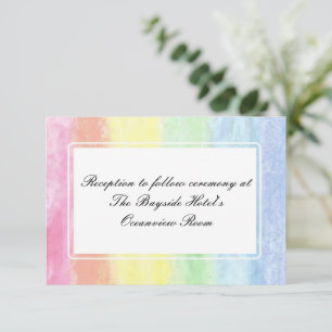 Empfang-Karten "Rainbow Watercolor" Einladung