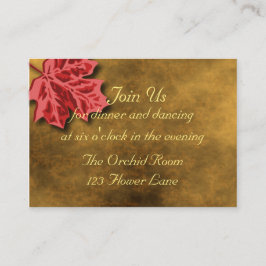 Empfang-Karten vom Herbst Begleitkarte