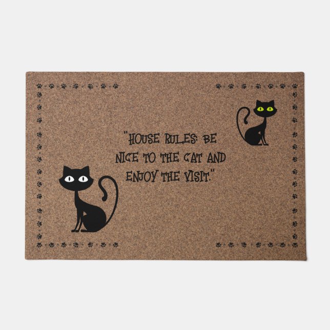 Empfang: katzengeachtete Türmatte (Vorderseite)