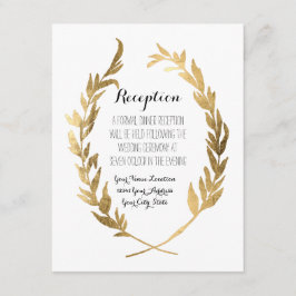 Empfang Laurel Wreath Moderne Imitats Gold Leaf Begleitkarte