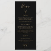 Empfang Menu Wedding Classic Tall Card G400 Menükarte (Vorderseite)