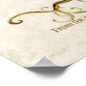 Empfang mit antikem Thumb, wirbeln Poster (Ecke)