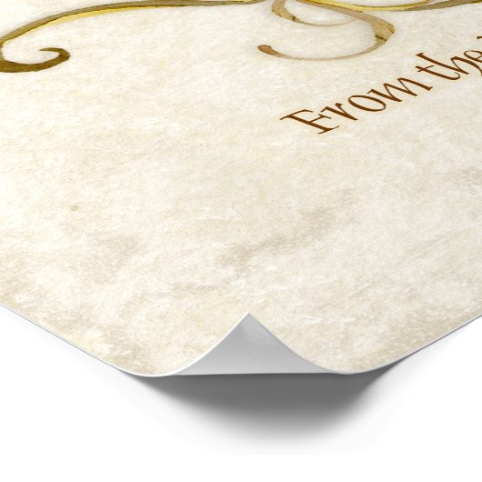 Empfang mit antikem Thumb, wirbeln Poster (Ecke)