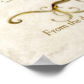 Empfang mit antikem Thumb, wirbeln Poster (Ecke)