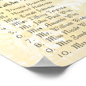 Empfang mit braunem und grünem Swirl Poster (Ecke)