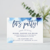 EMPFANG mit handgepachteter Wasserfarbe Einladung (Stehend Vorderseite)