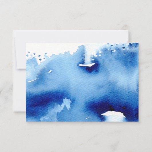 EMPFANG mit handgepachteter Wasserfarbe Einladung (Rückseite)