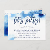 EMPFANG mit handgepachteter Wasserfarbe Einladung (Vorne/Hinten)