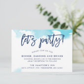 EMPFANG mit handgezapftem Wasserfarben Einladung (Stehend Vorderseite)